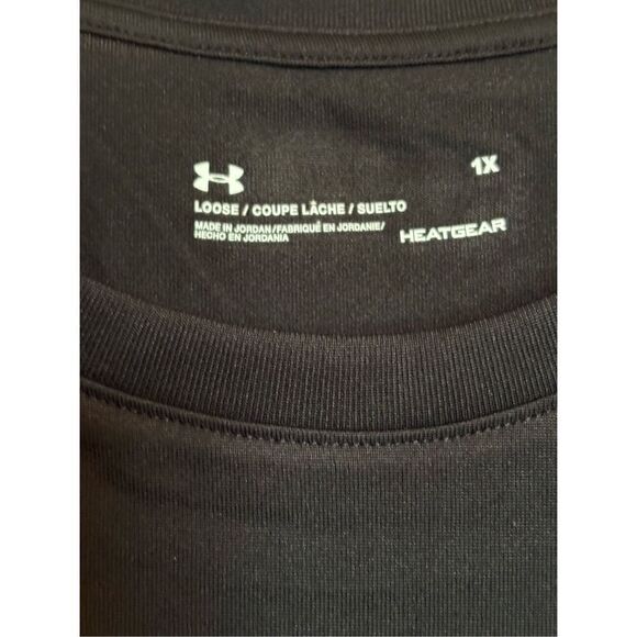 UNDER ARMOUR - TWO (2) NWT - L Sz 1X HeatGear Loose Fit Short Sleeve Tee/Black - Picture 6 of 15